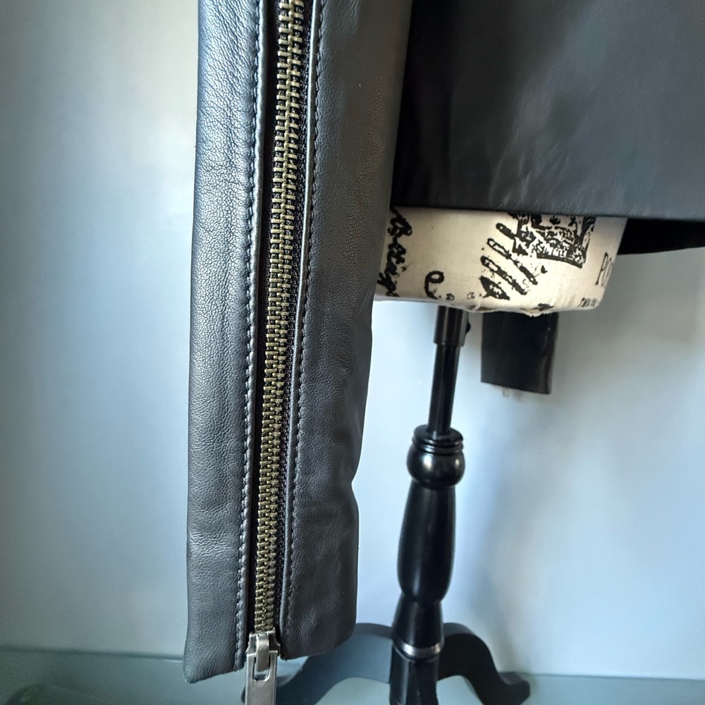 Halogen Midnight Blue Leather Jacket - image 8